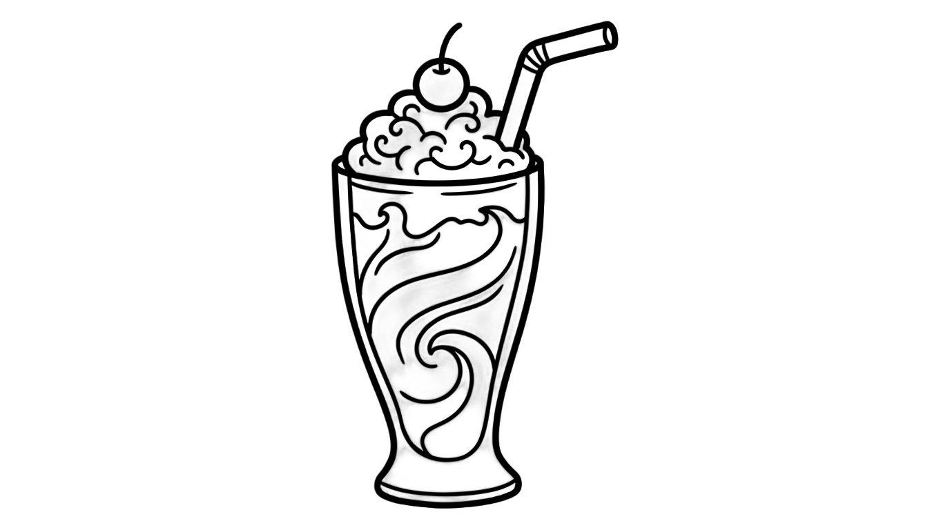 milkshake outline png PNG transparent background