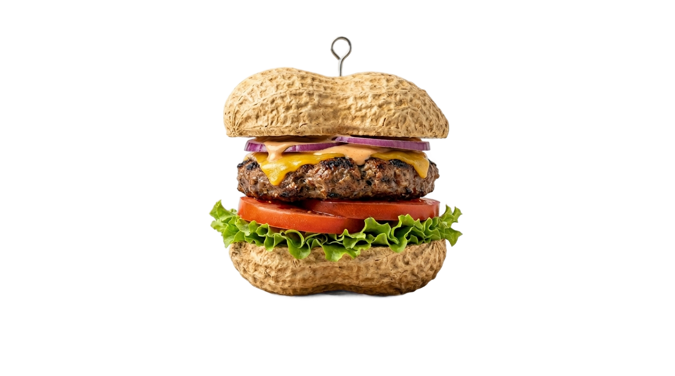 peanut burger png PNG transparent background