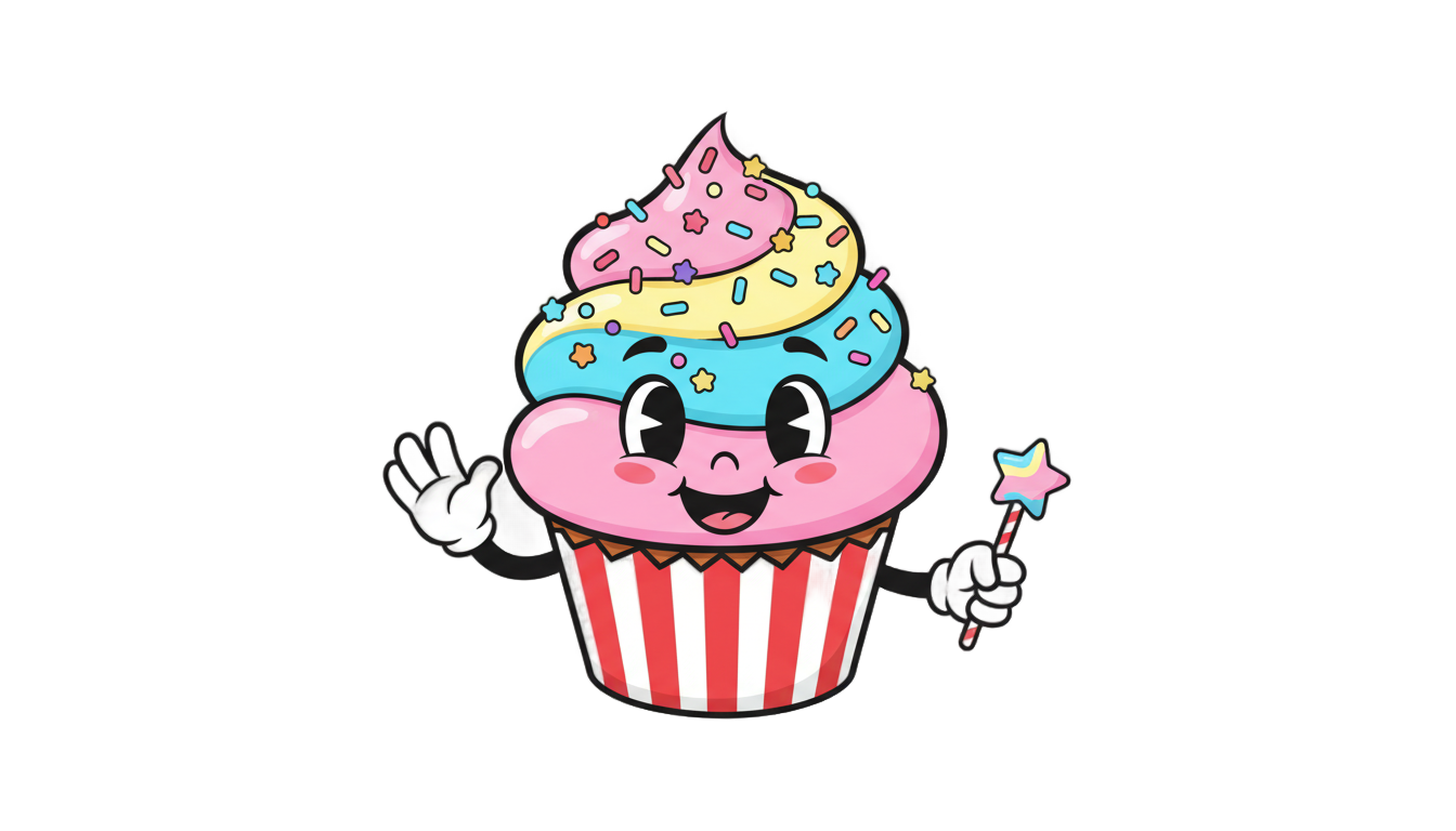cupcake animado png PNG transparent background