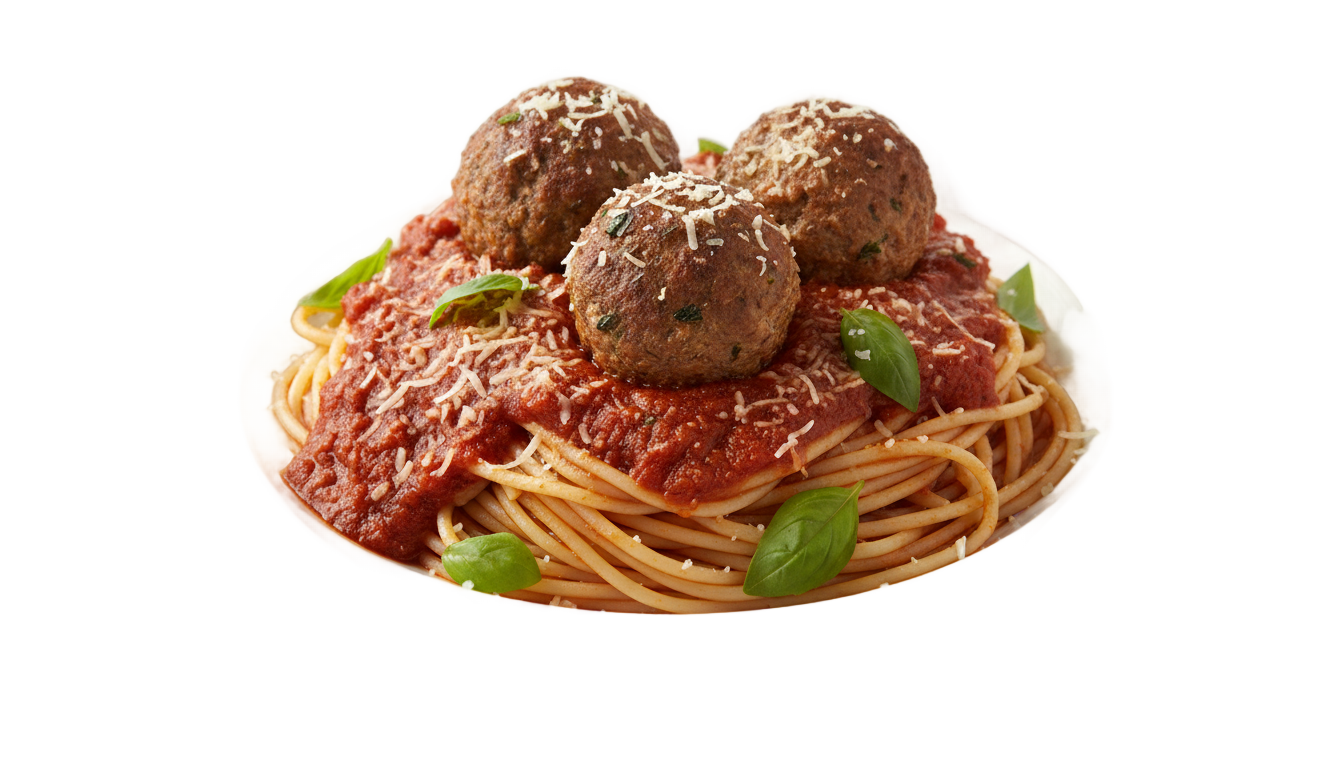 spaghetti and meatballs png PNG transparent background