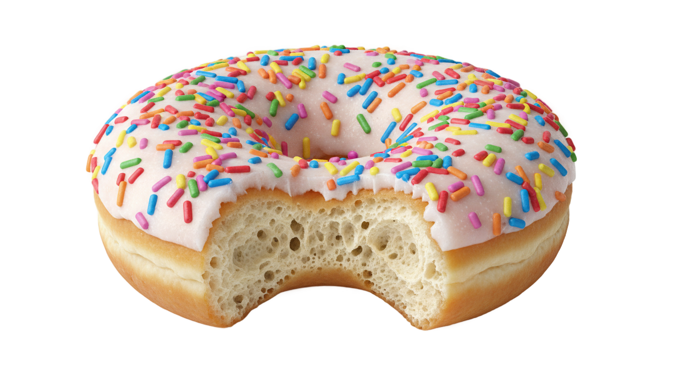 donut bite png PNG transparent background