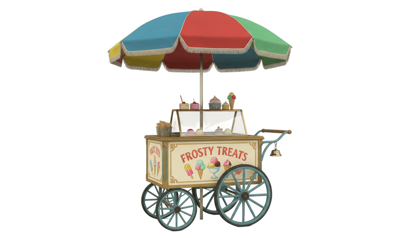 ice cream cart png PNG transparent background