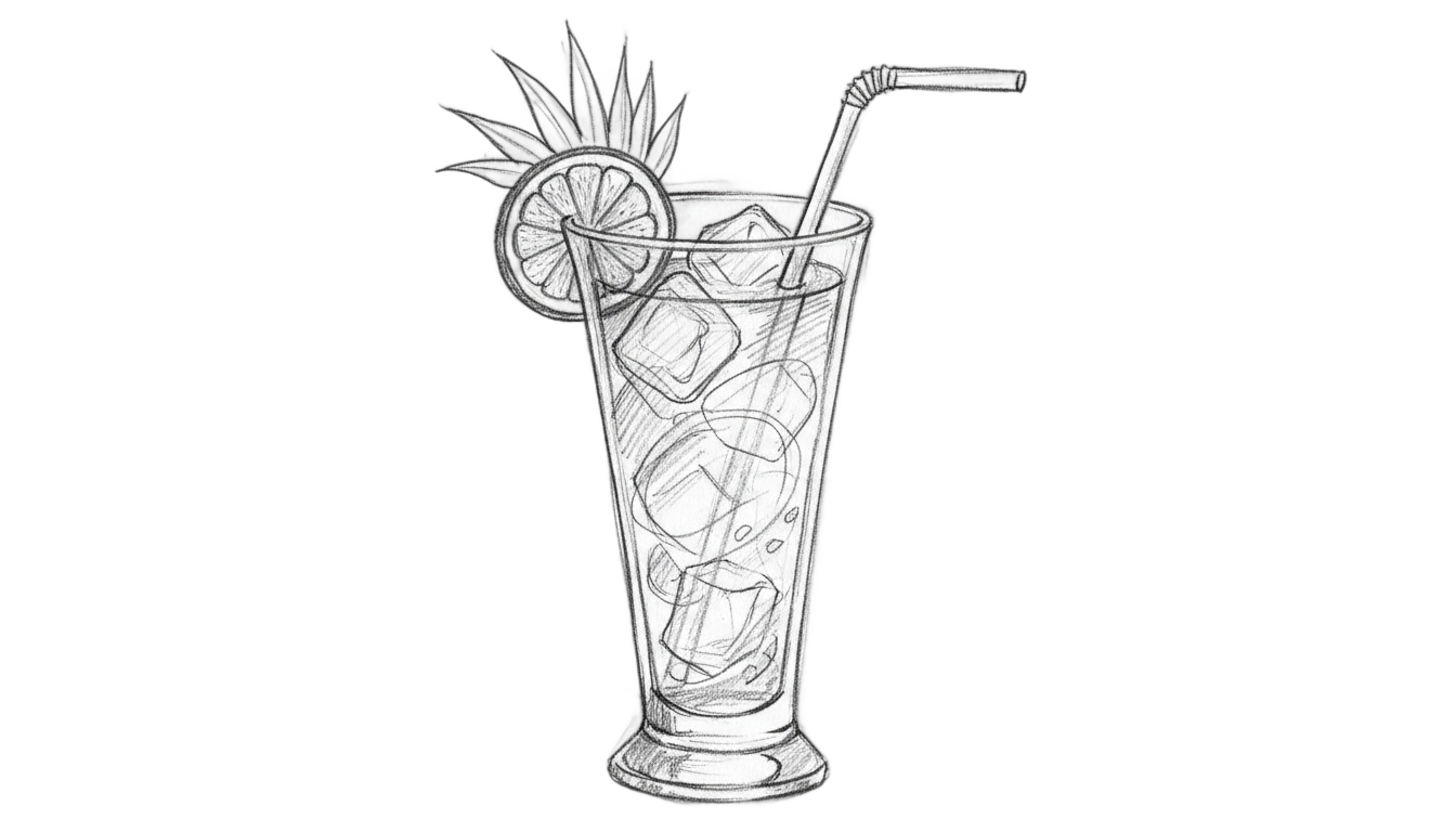 cocktail sketch png PNG transparent background