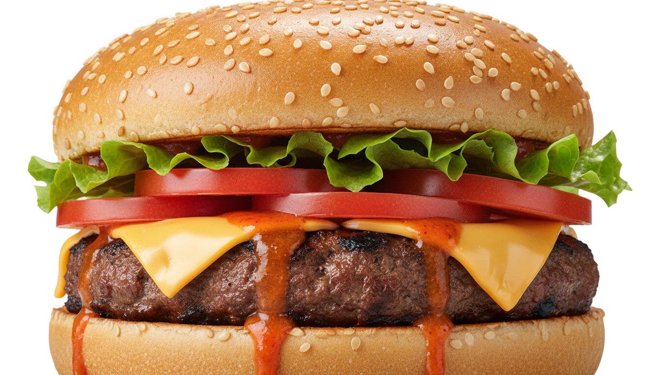 peri peri burger png PNG transparent background