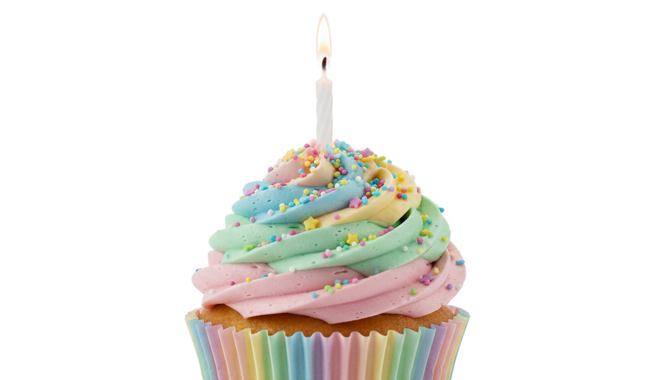 birthday cupcake png PNG transparent background