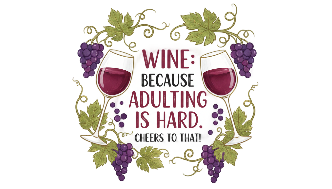 wine sayings png PNG transparent background