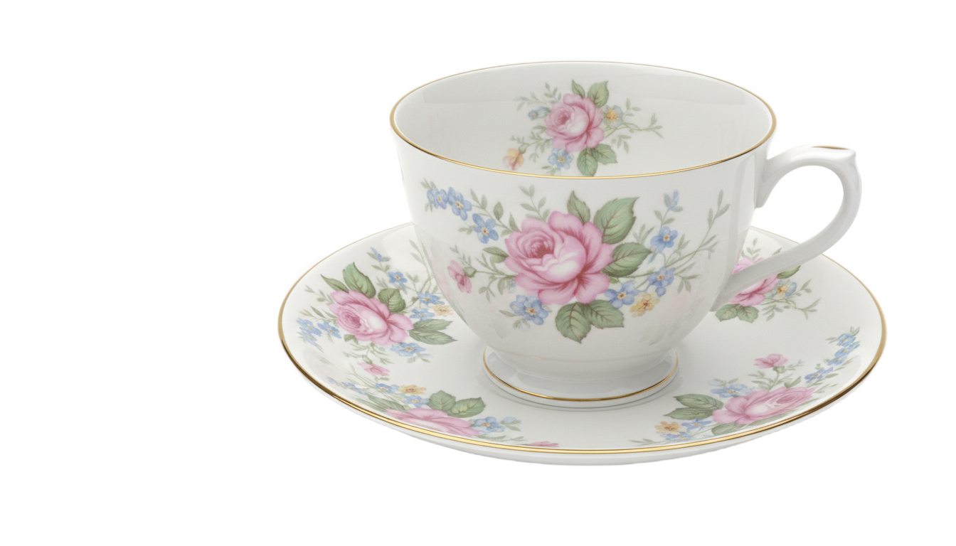 tea cup plate png PNG transparent background