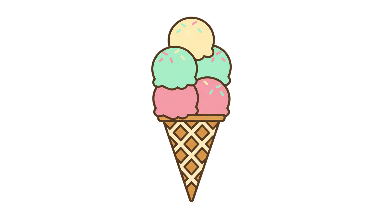 ideal ice cream logo png PNG transparent background