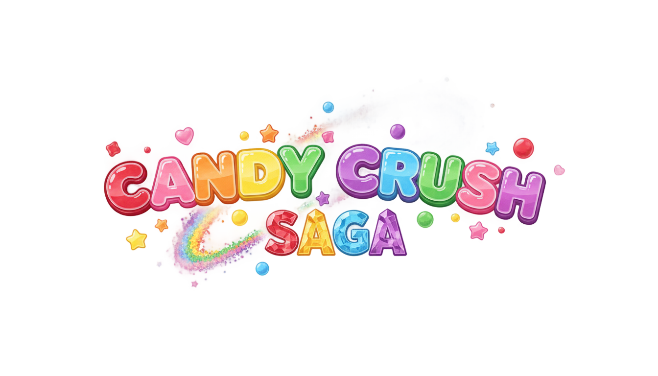 candy crush saga logo png PNG transparent background