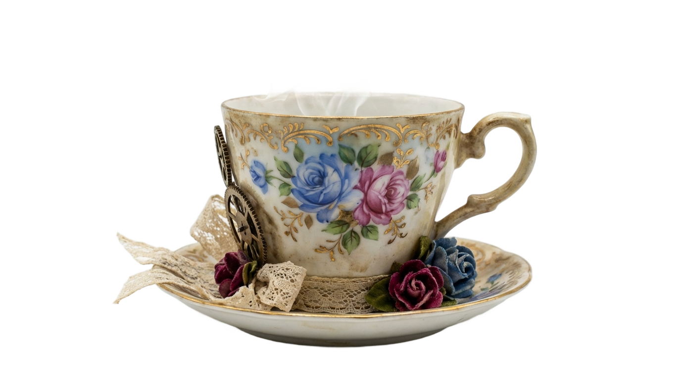 tea cup hat png PNG transparent background