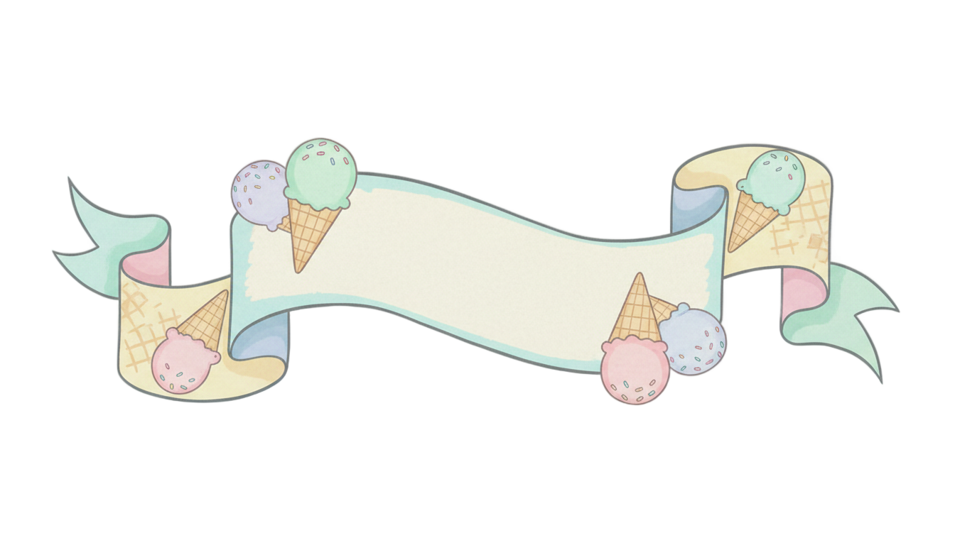 ice cream banner png PNG transparent background