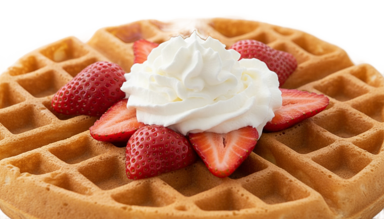 strawberry waffle png PNG transparent background