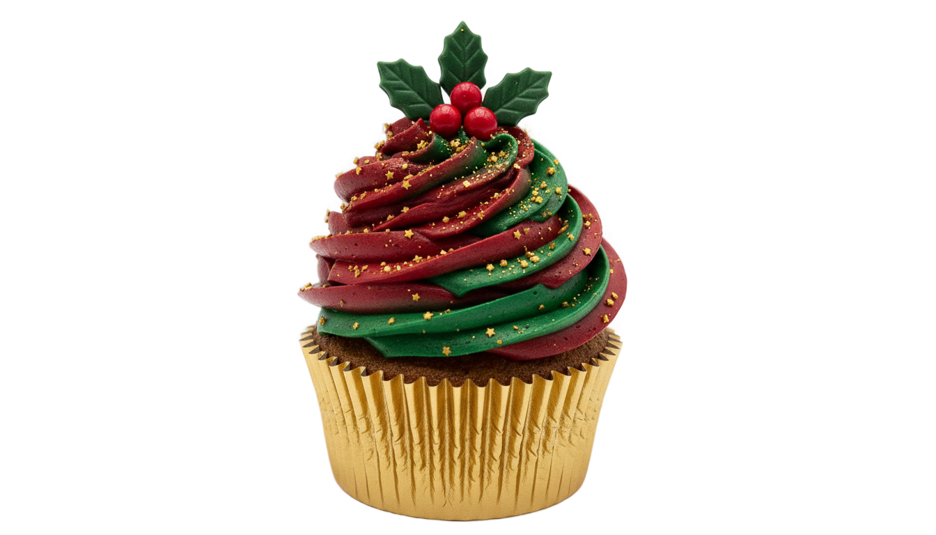 christmas cupcake png PNG transparent background