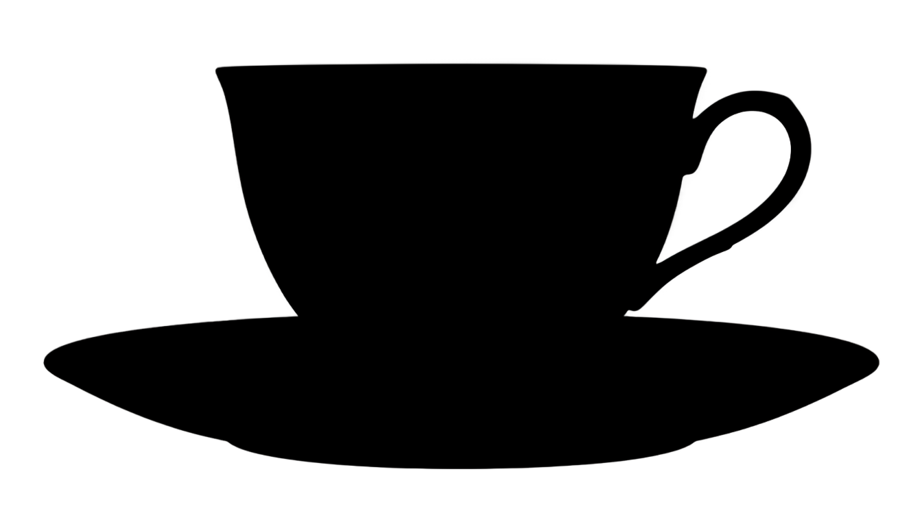 tea cup silhouette png PNG transparent background