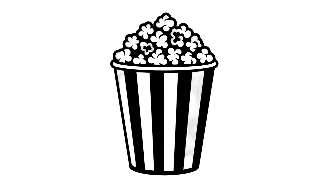 popcorn silhouette png PNG transparent background