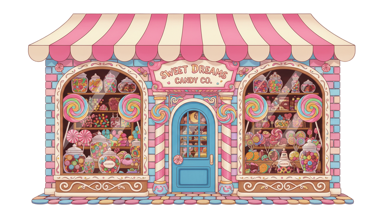 candy shop png PNG transparent background