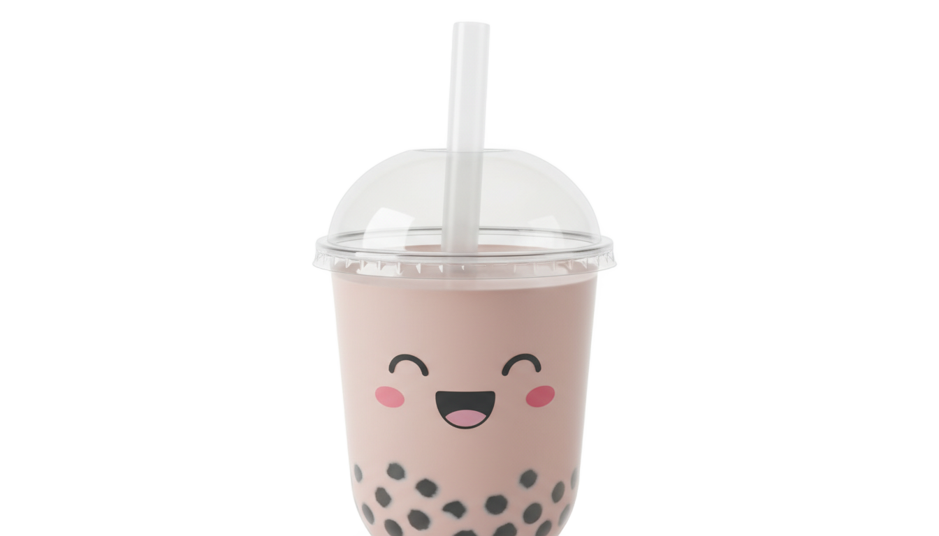 cute boba tea png PNG transparent background