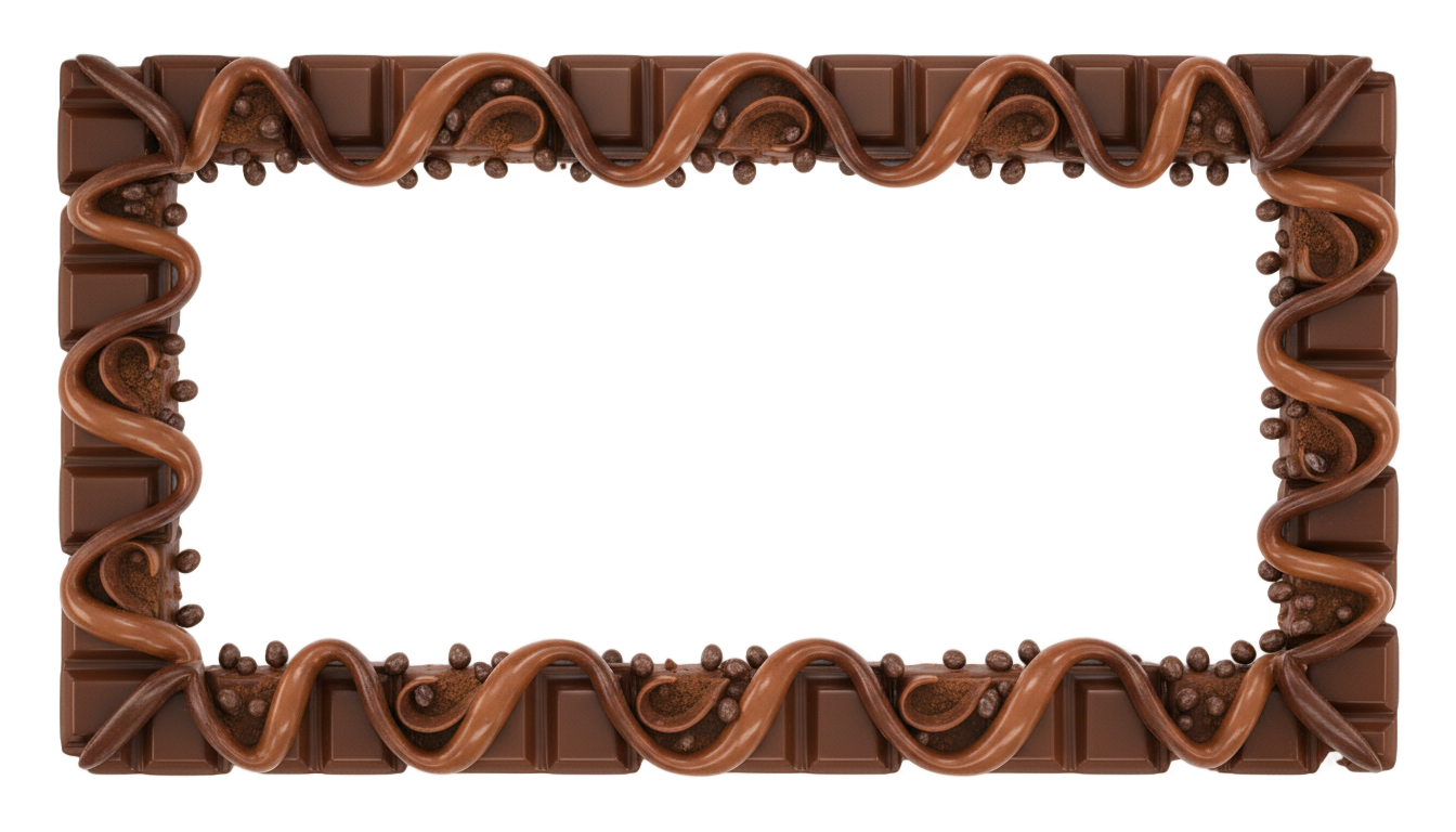 chocolate frame png PNG transparent background