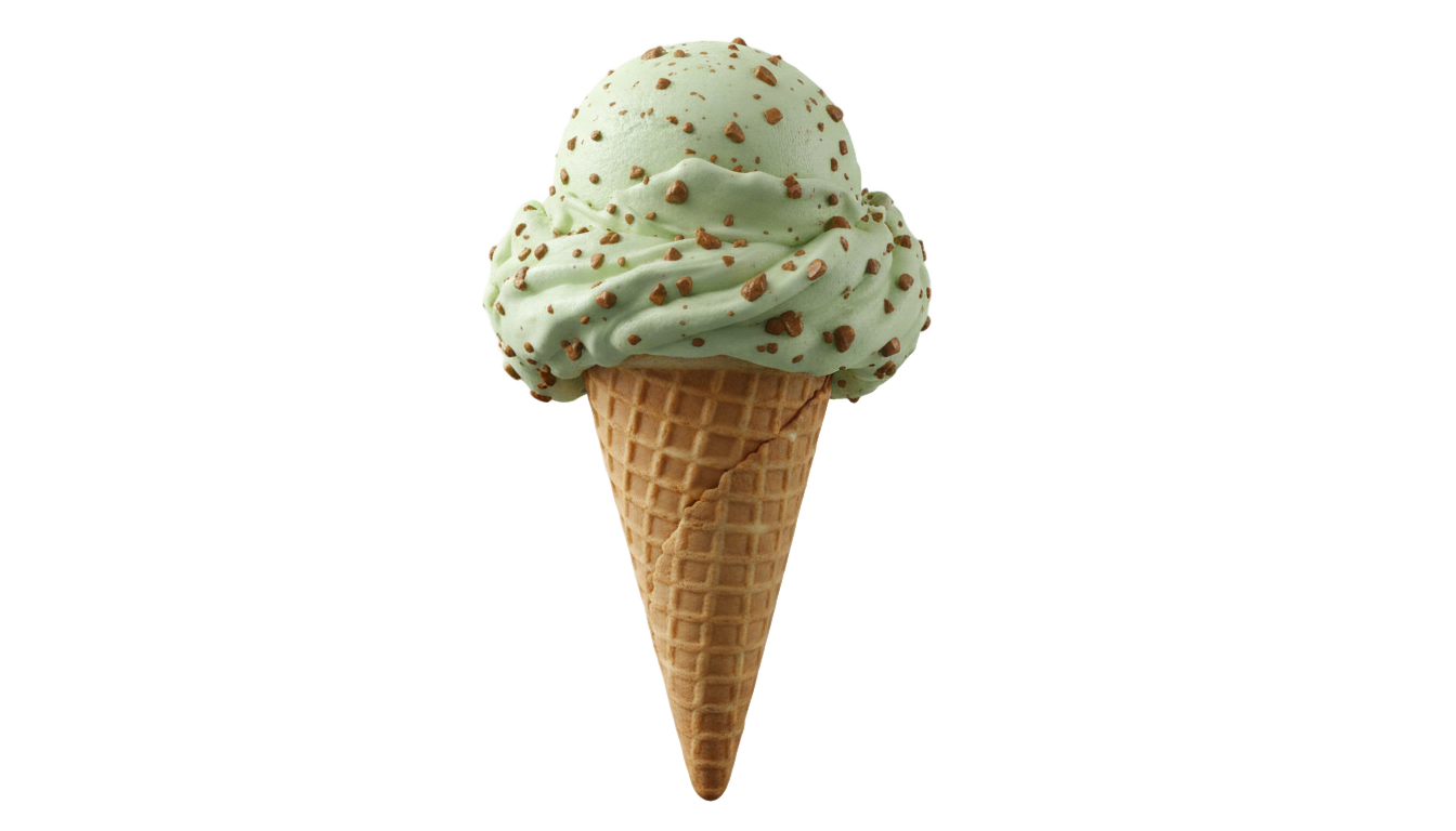 pistachio ice cream cone png PNG transparent background