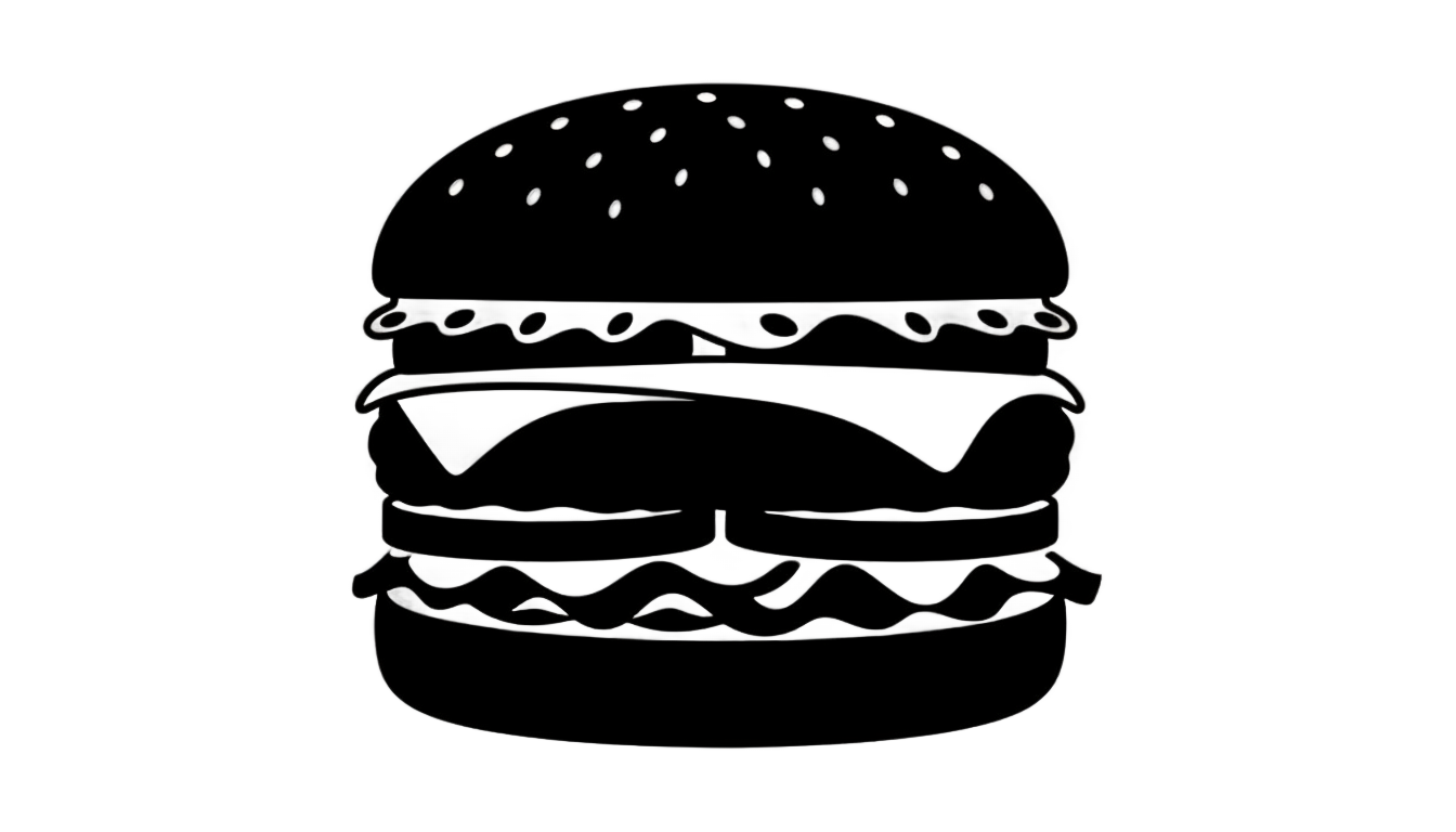 burger silhouette png PNG transparent background