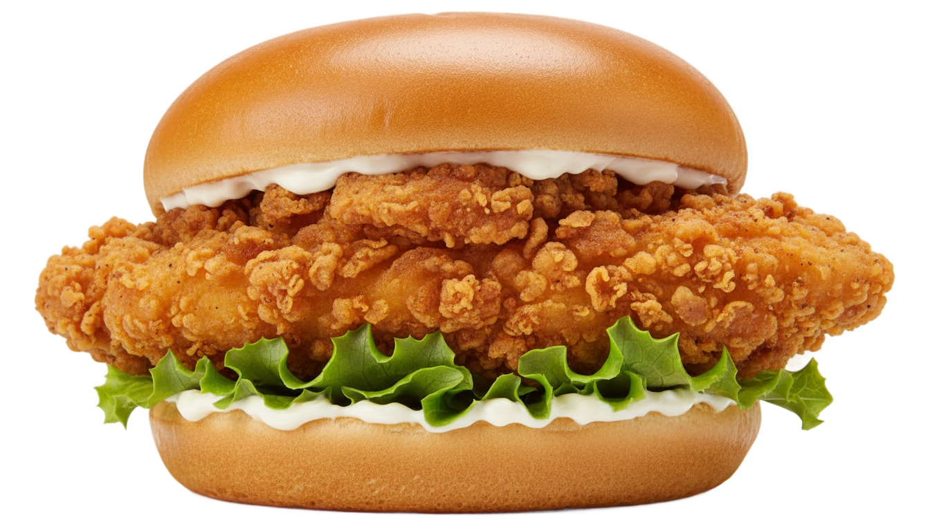 crispy chicken sandwich png PNG transparent background