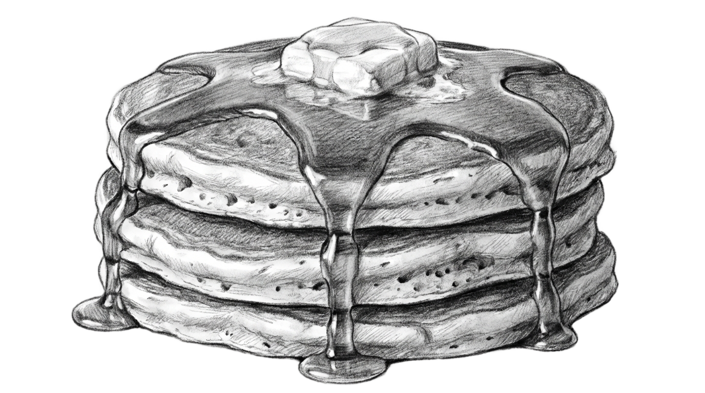 pancake png black and white PNG transparent background