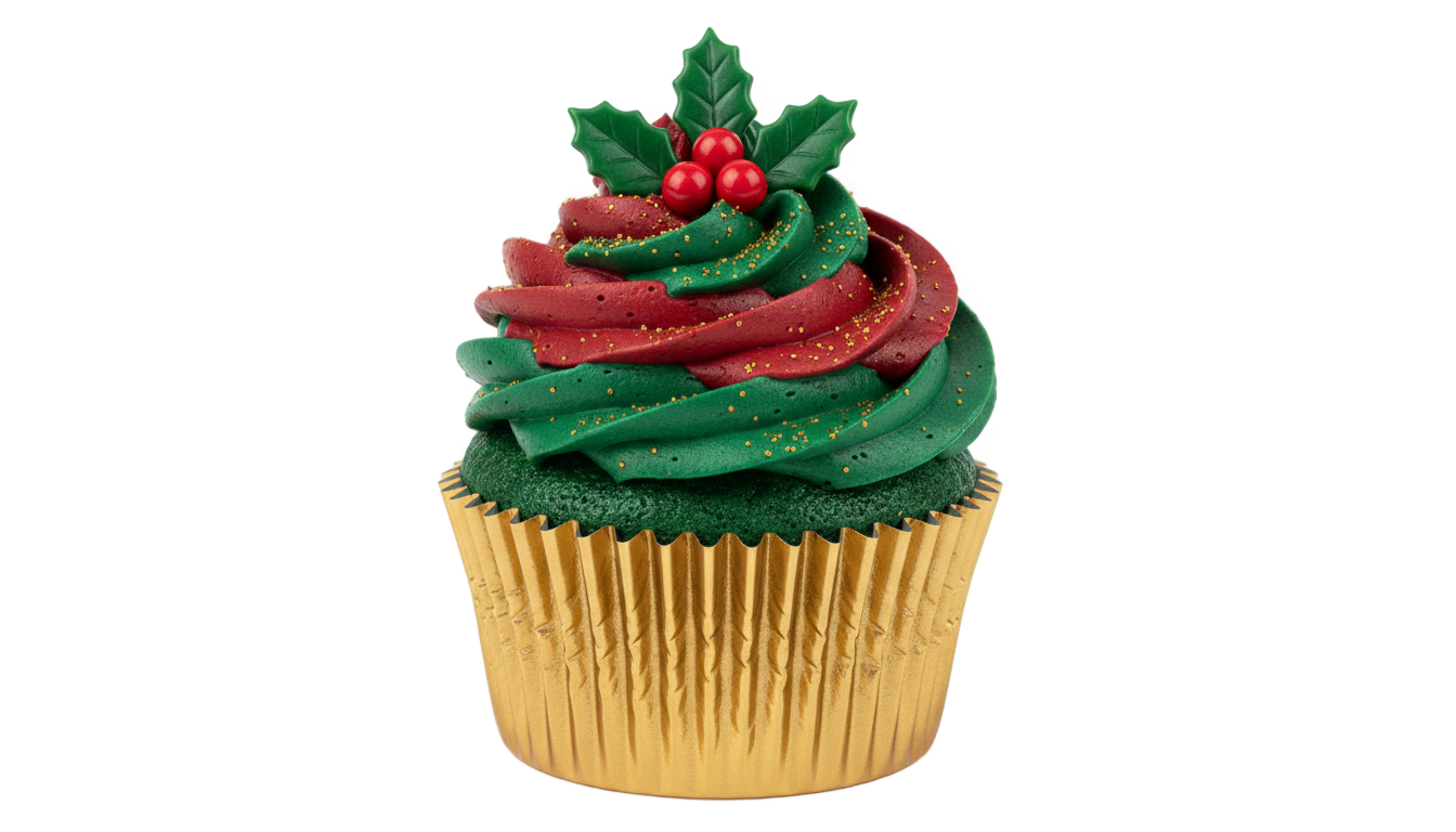 christmas cupcake png PNG transparent background