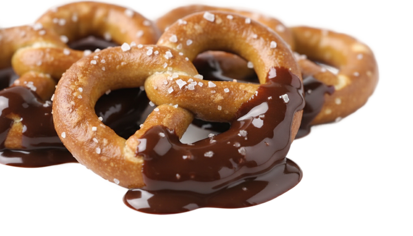 chocolate covered pretzels png PNG transparent background
