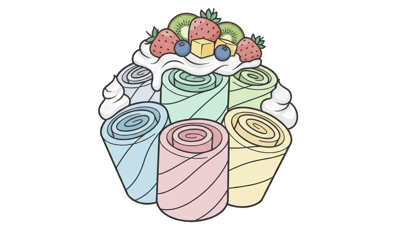 ice cream rolls logo png PNG transparent background
