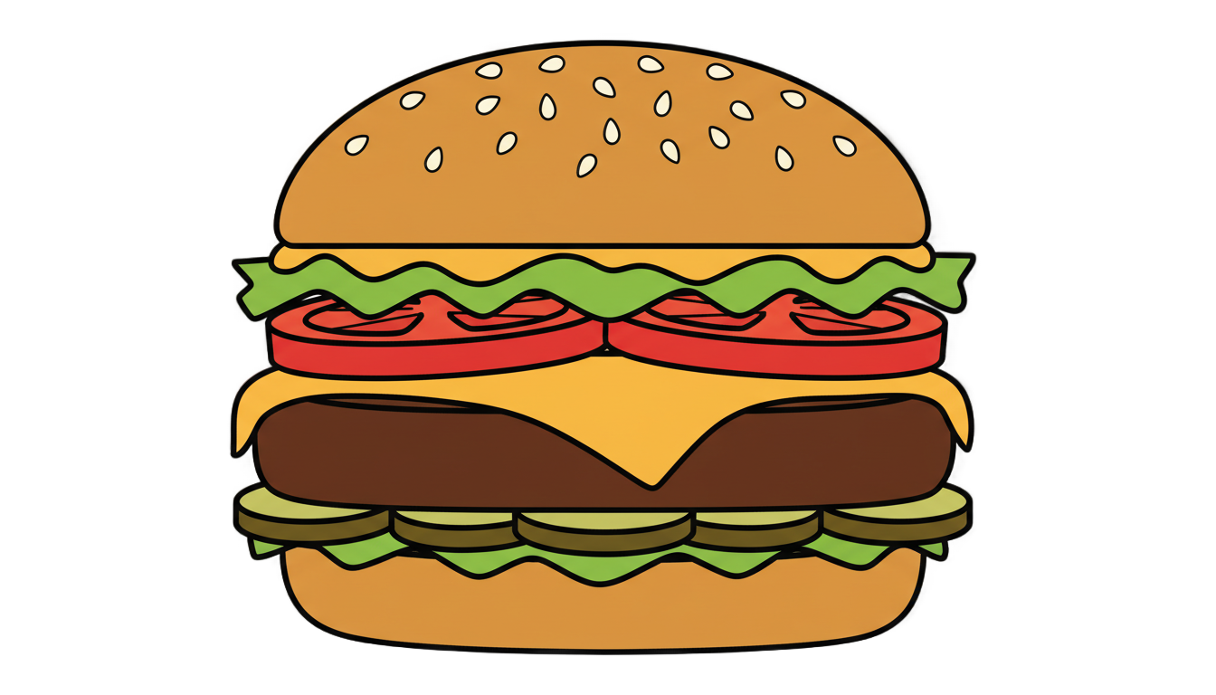 vector burger png PNG transparent background