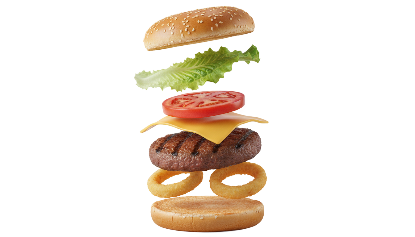 burger ingredients png PNG transparent background