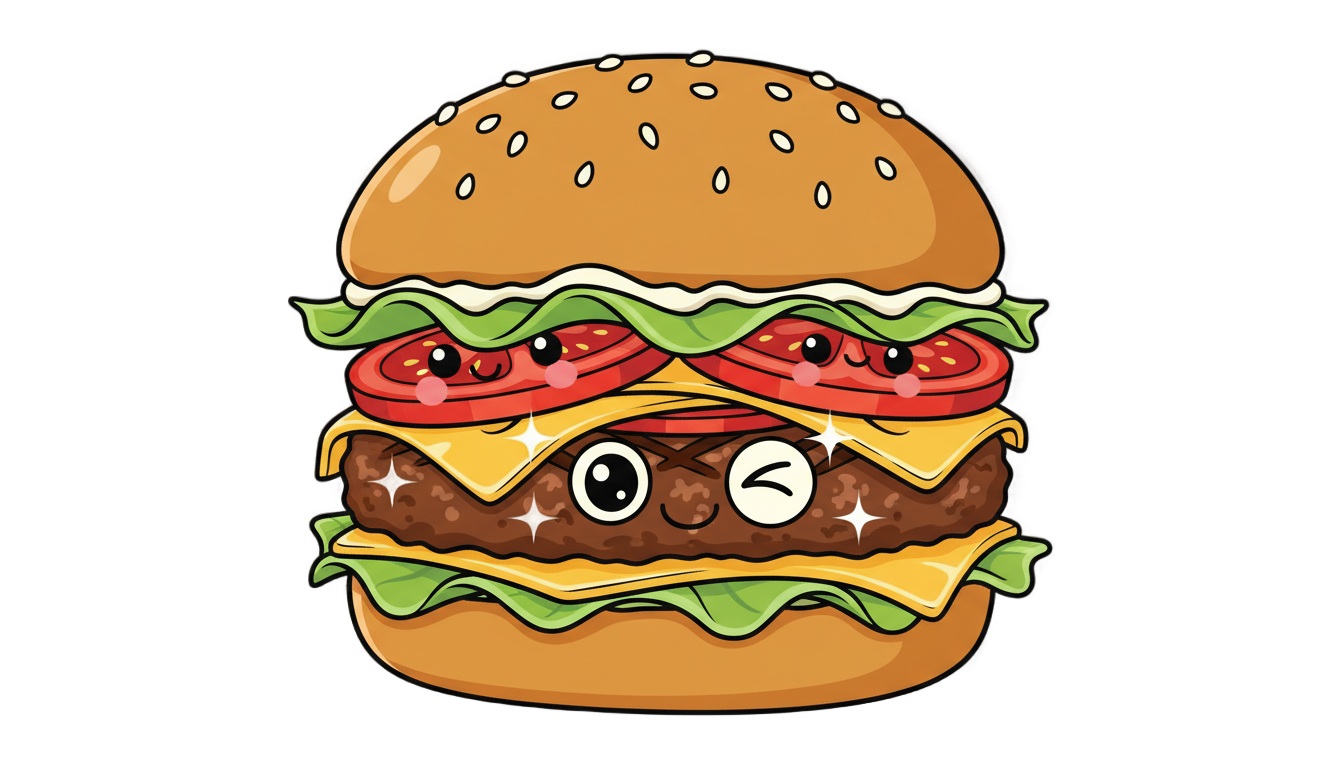 animated burger png PNG transparent background