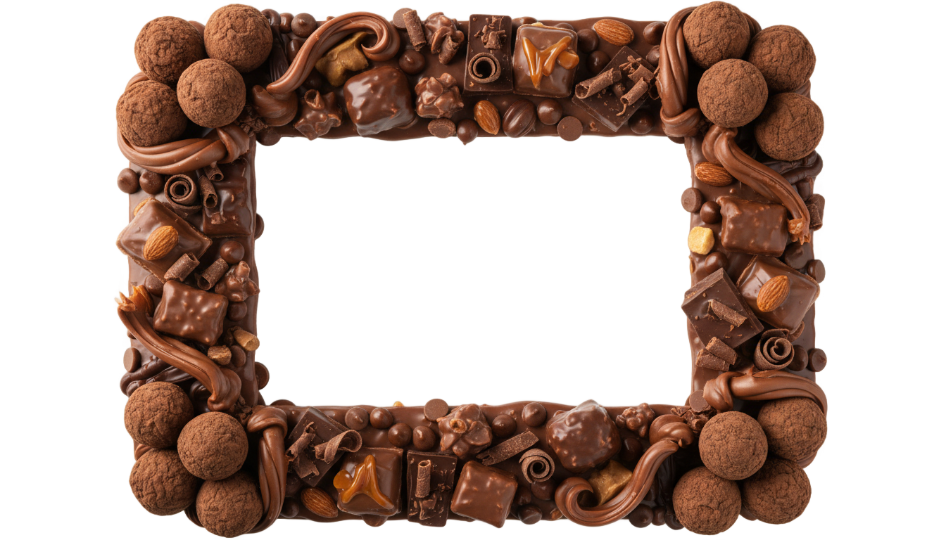 chocolate border png PNG transparent background
