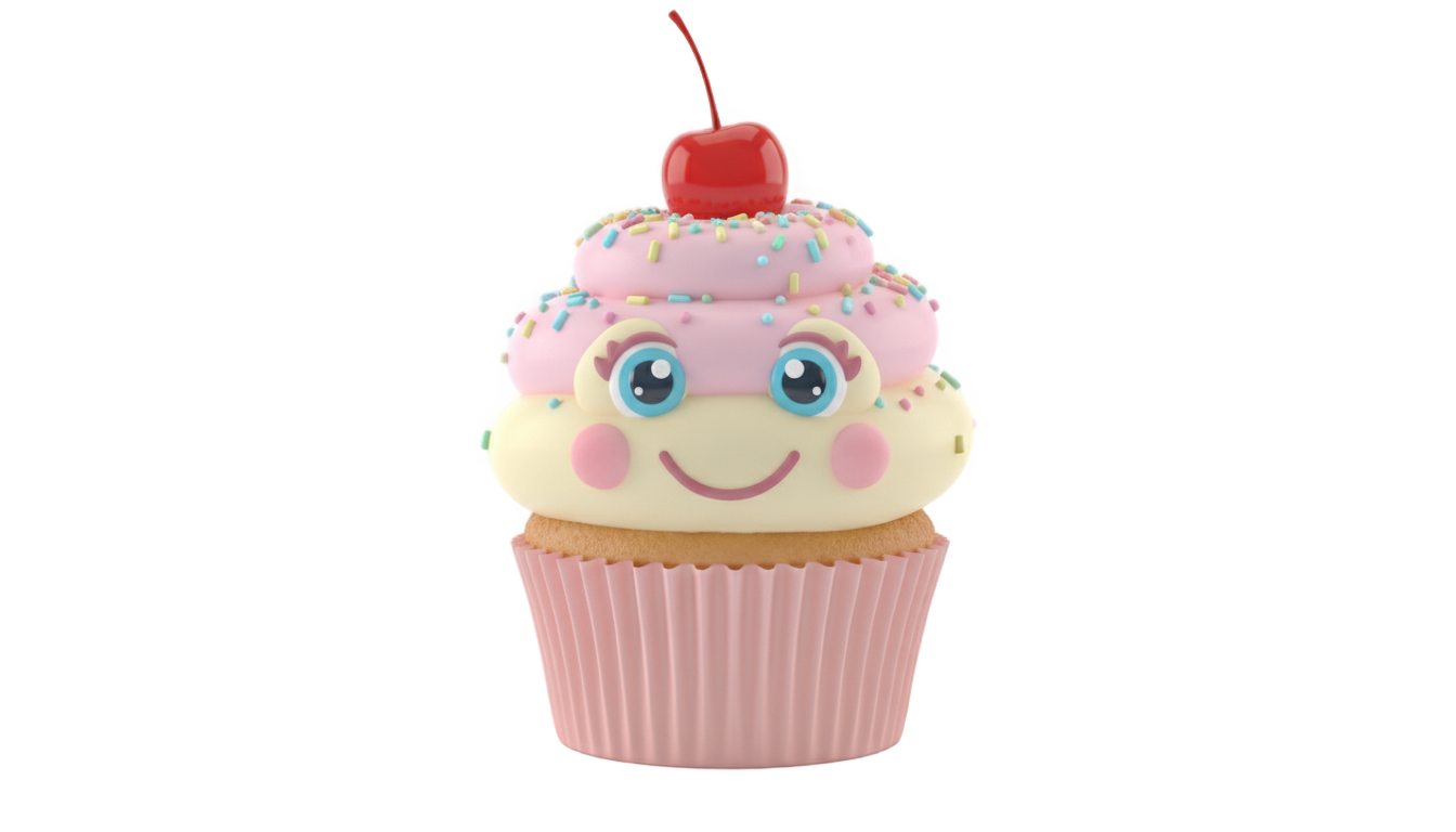 cupcake kawaii png PNG transparent background