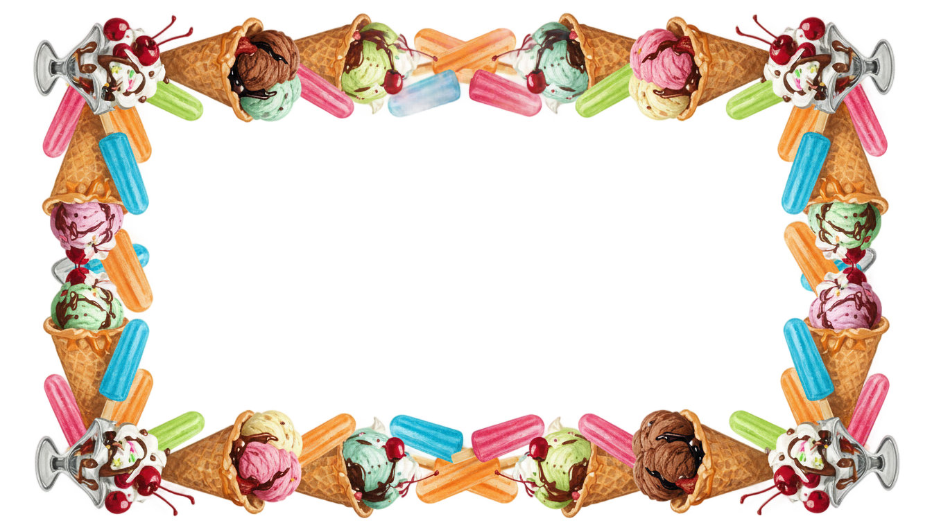 ice cream border png PNG transparent background