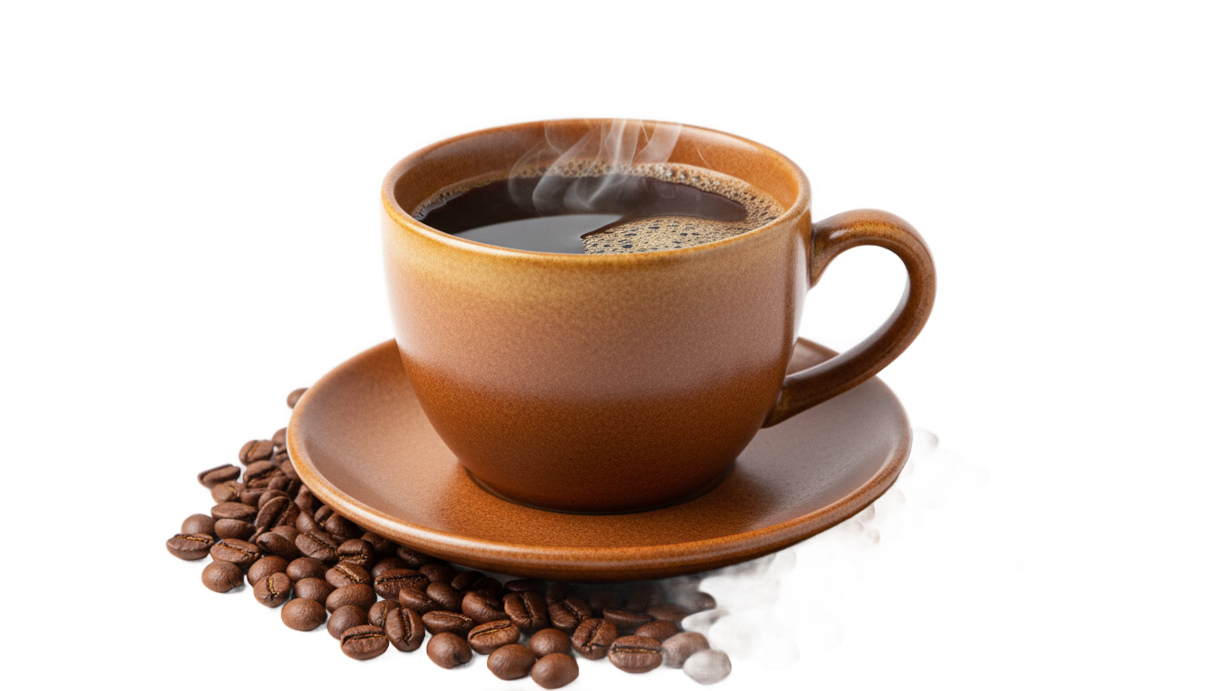 coffee cup with beans png PNG transparent background