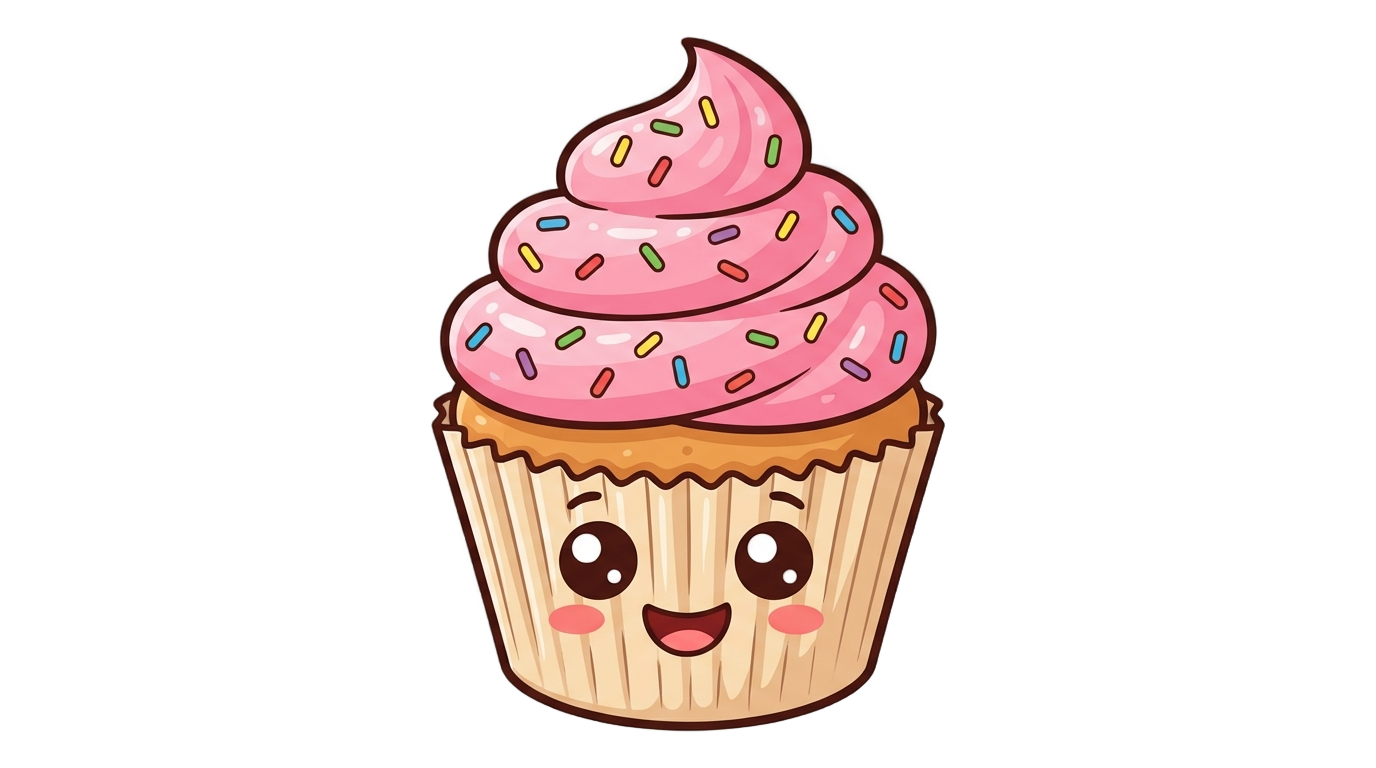 animated cupcake png PNG transparent background