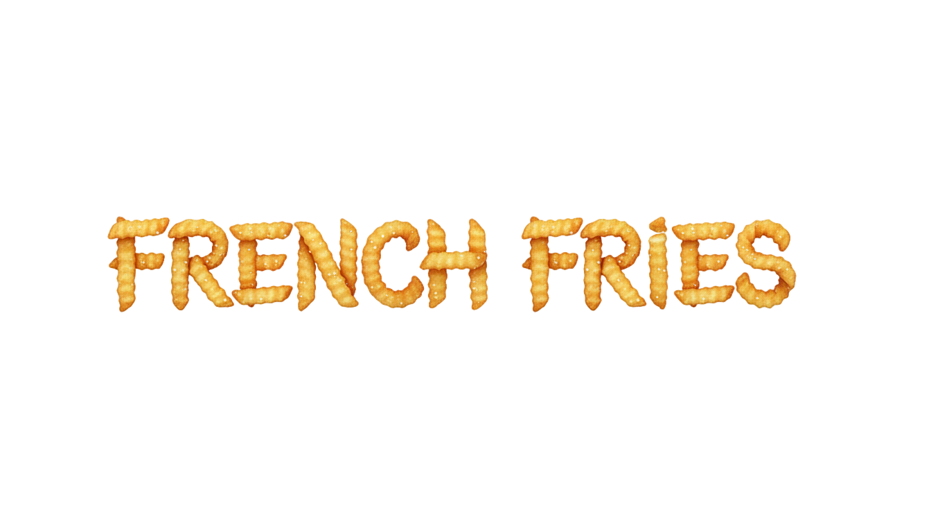 french fries text png PNG transparent background
