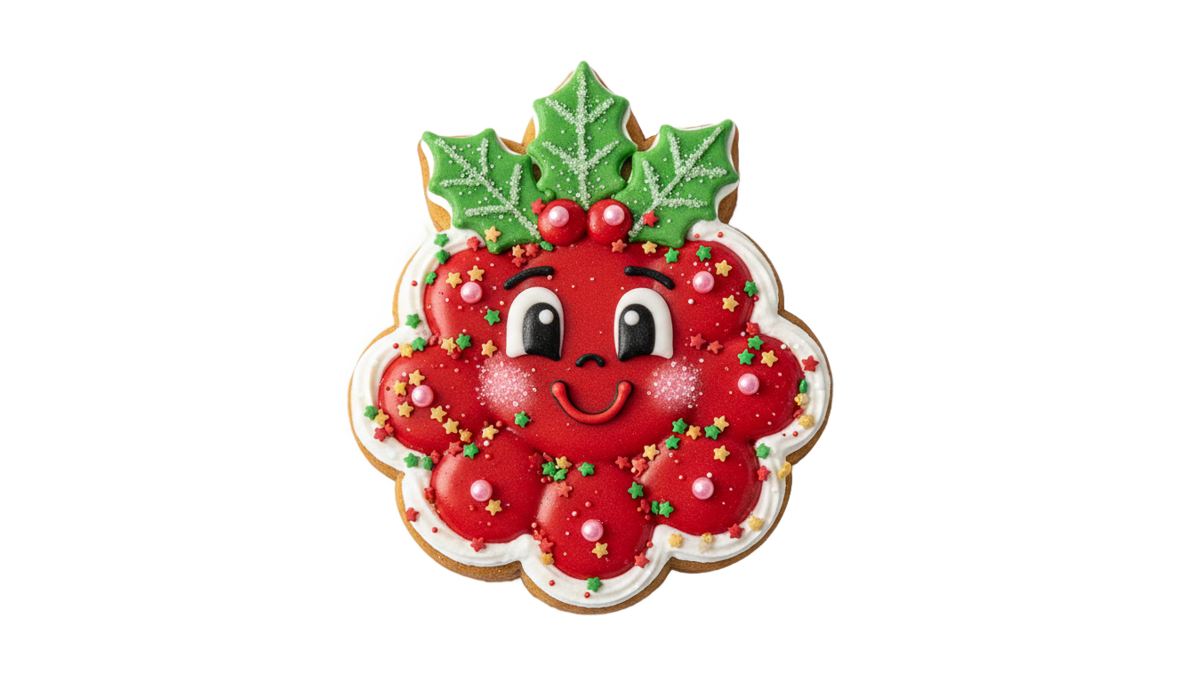 hollyberry cookie png PNG transparent background