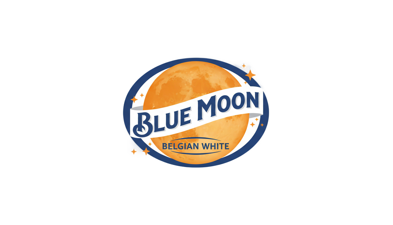 blue moon beer logo png PNG transparent background