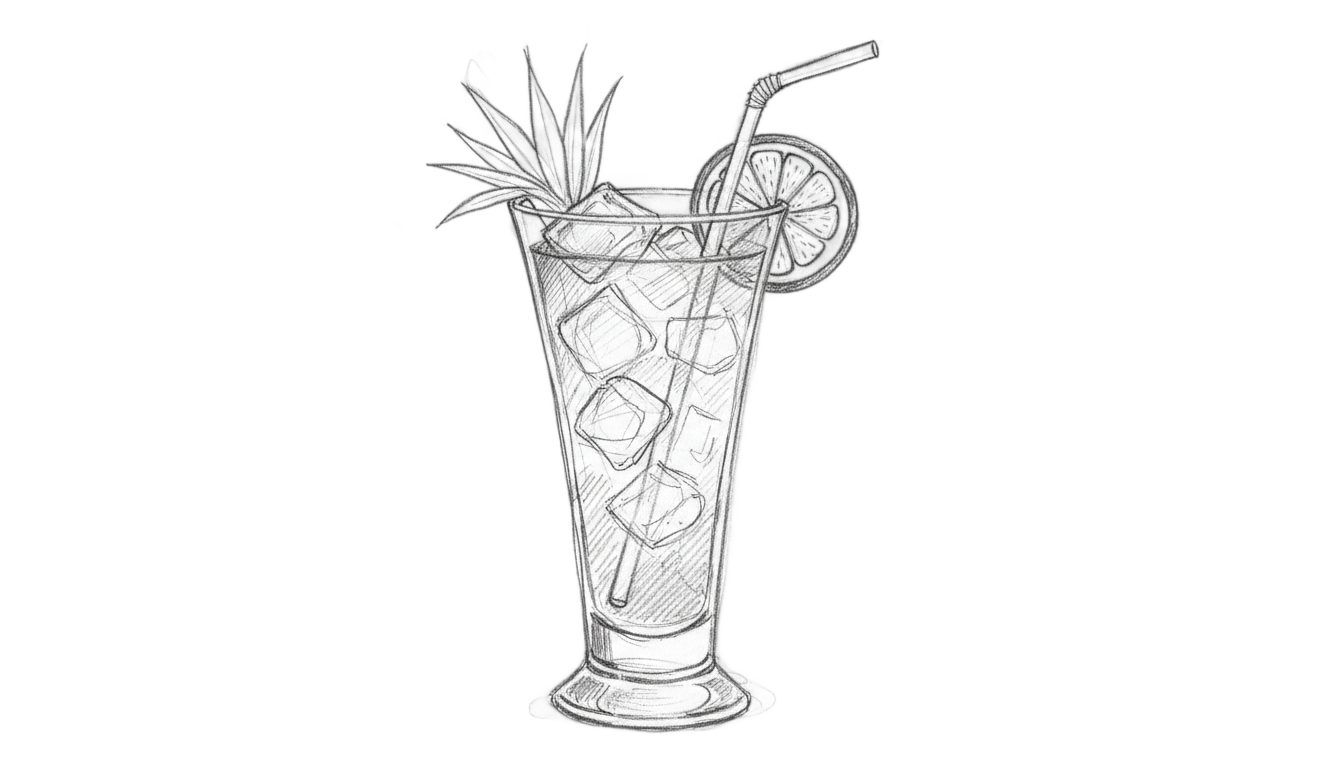 cocktail sketch png PNG transparent background