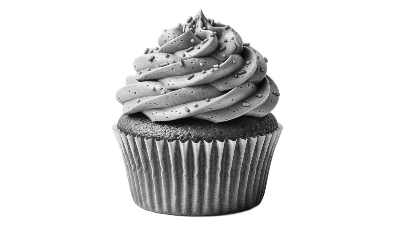 cupcake png black and white PNG transparent background
