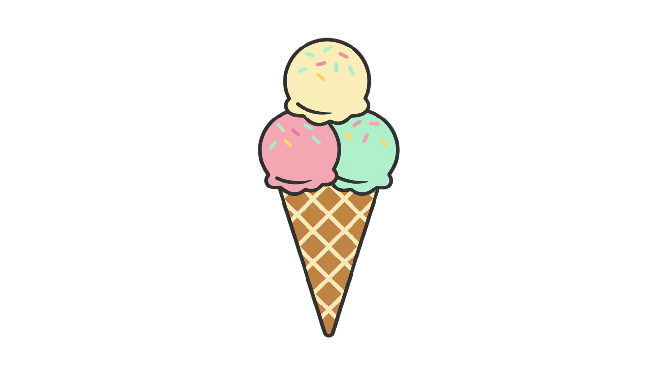 ideal ice cream logo png PNG transparent background