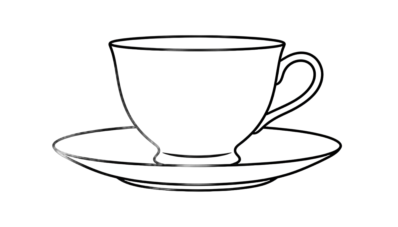 tea cup silhouette png PNG transparent background