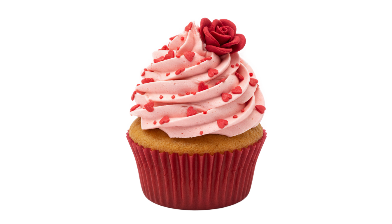 valentine cupcake png PNG transparent background