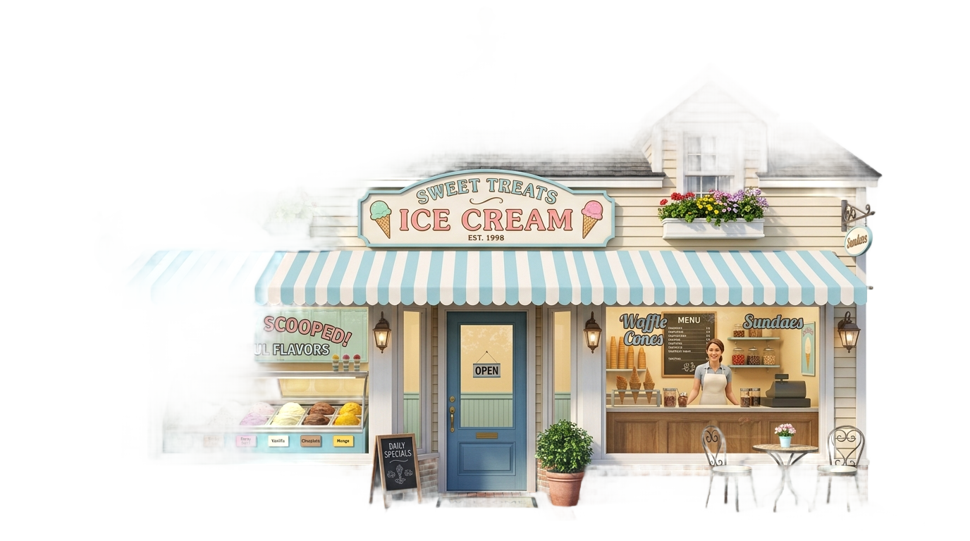 ice cream store png PNG transparent background