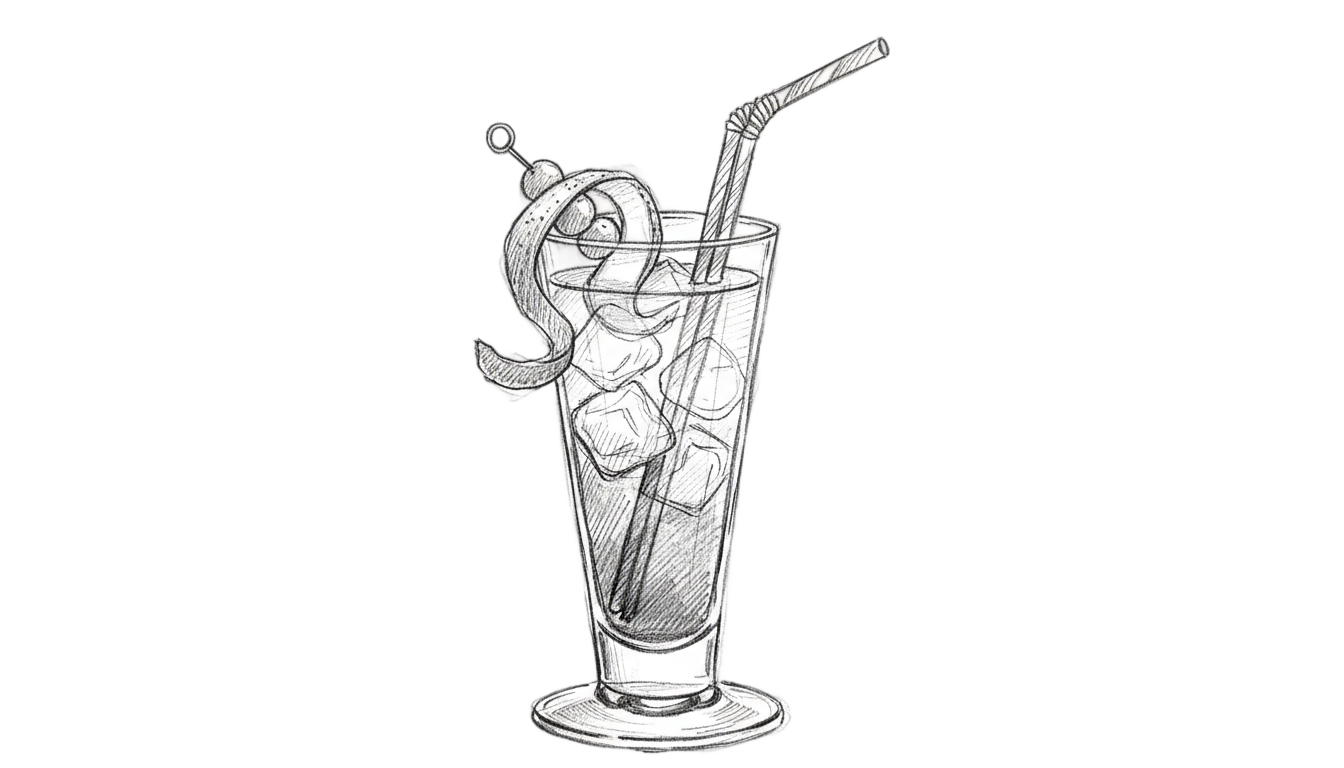 cocktail sketch png PNG transparent background