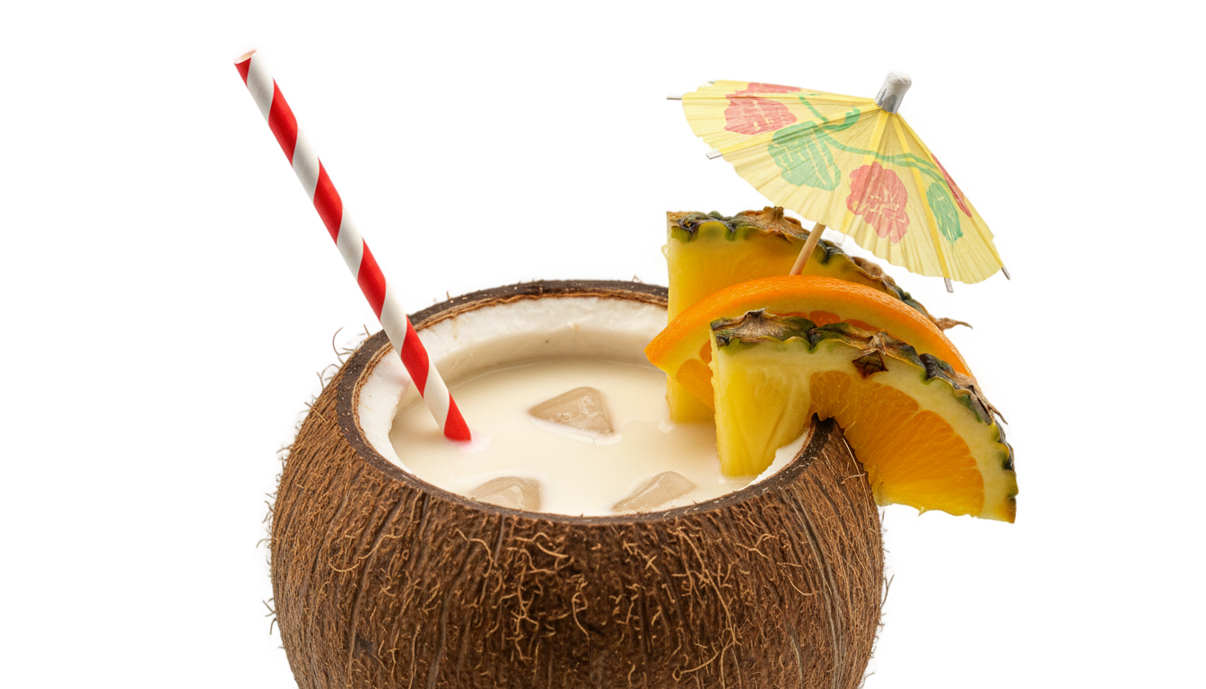 coconut cocktail png PNG transparent background