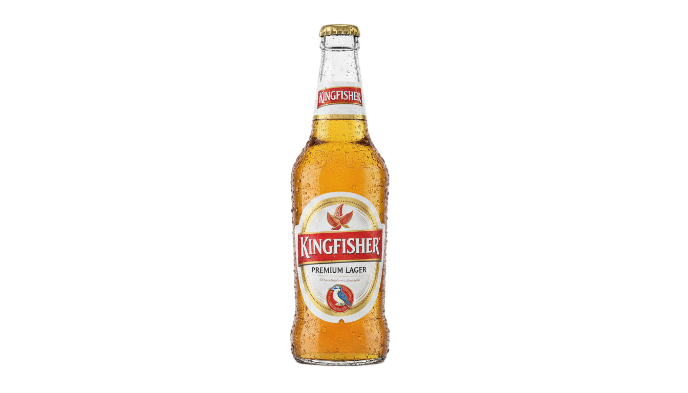 kingfisher beer bottle png PNG transparent background