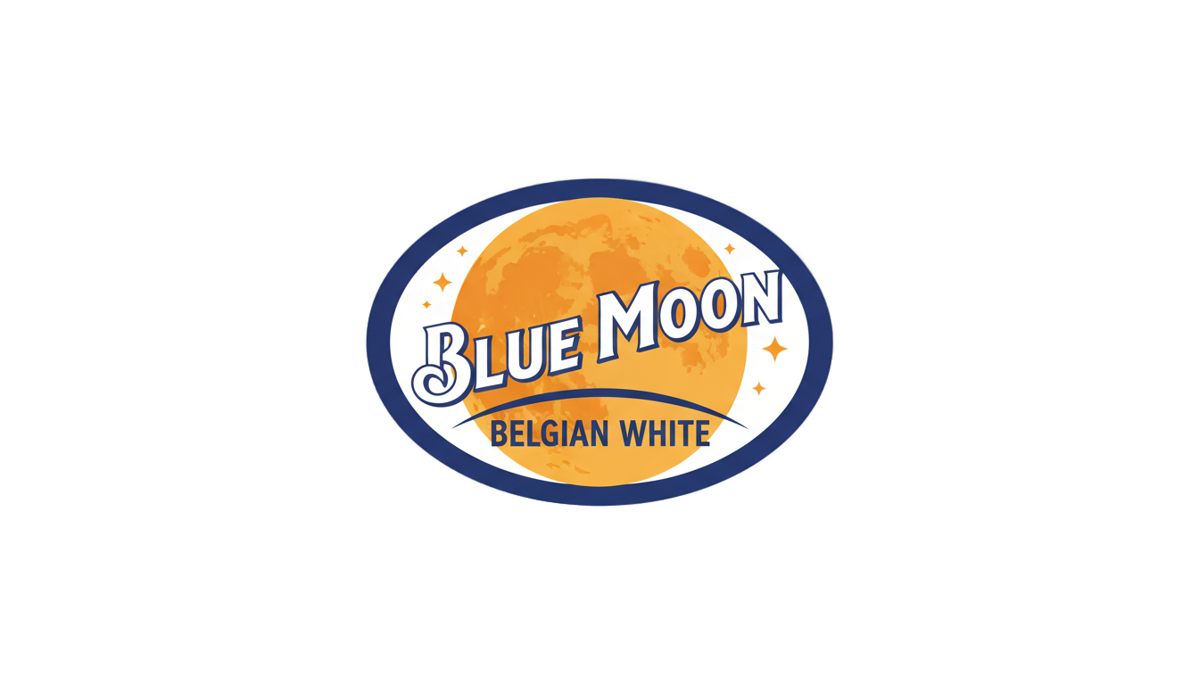blue moon beer logo png PNG transparent background